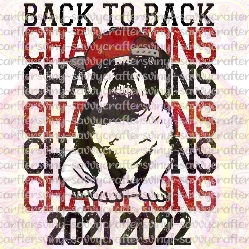 Champions back to back Bulldogs - Savvy Crafters Vinyl & Gifts