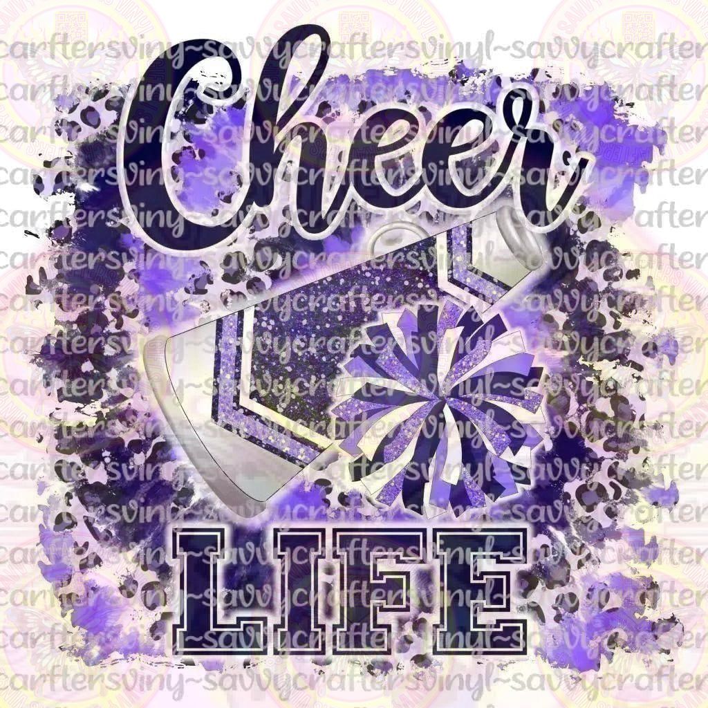 Cheer Life Purple - Savvy Crafters Vinyl & Gifts