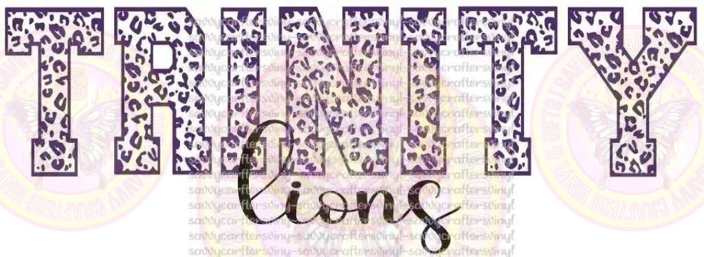 Cheetah Trinity Lions Varsity Font - Savvy Crafters Vinyl & Gifts