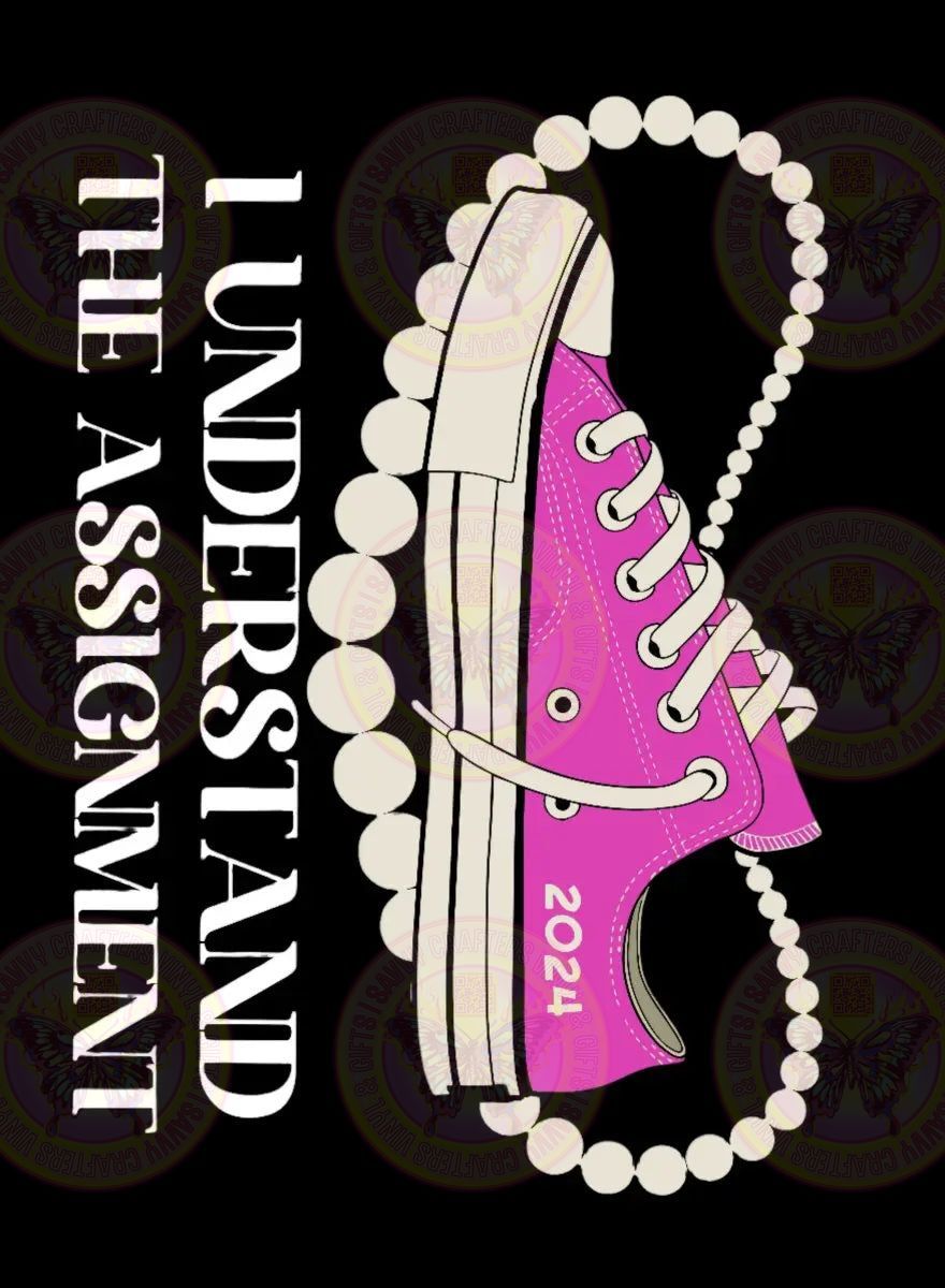 Chucks and Pearls Hot Pink - Savvy Crafters Vinyl & Gifts