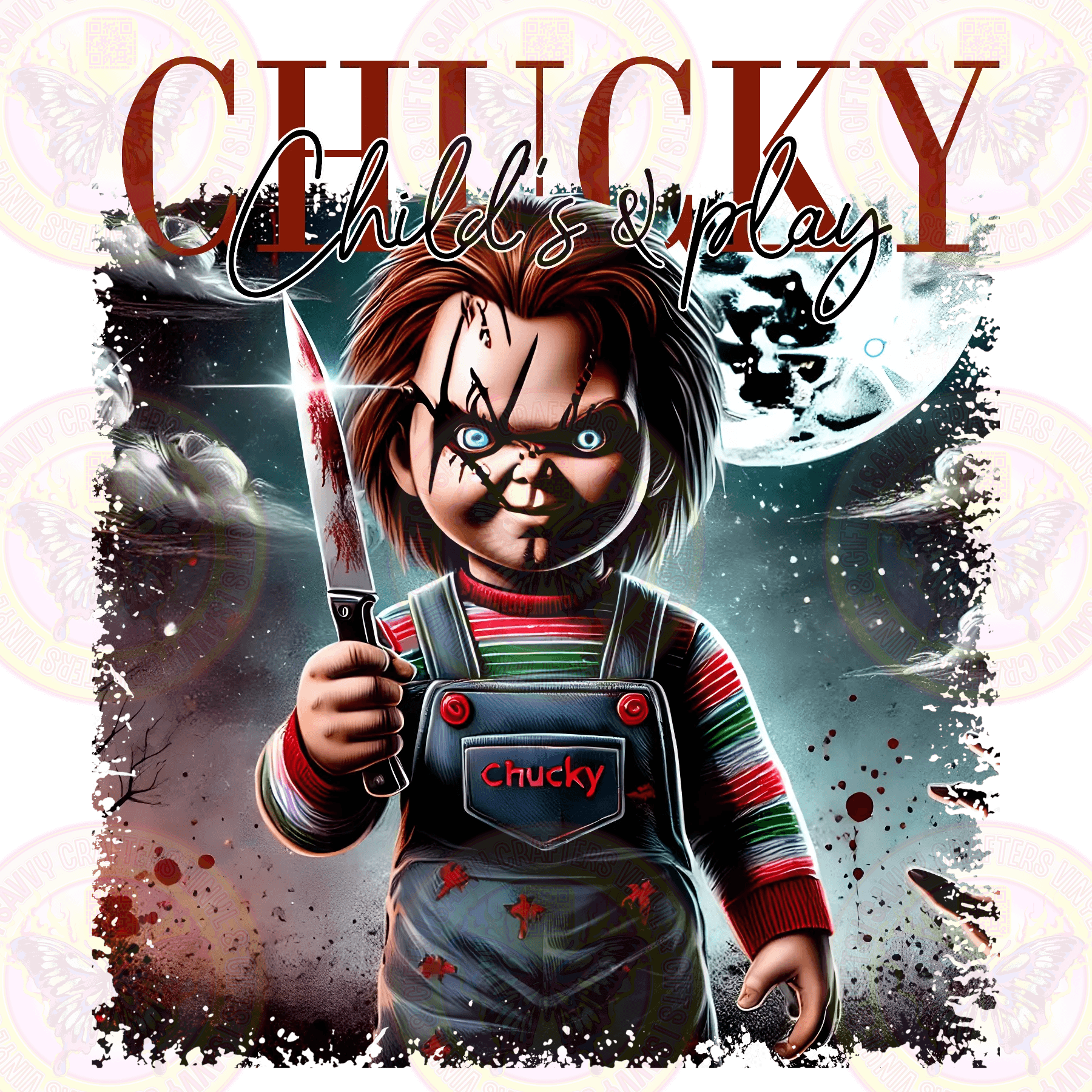 Chucky Child's Play Distressed Nostalgia - Savvy Crafters Vinyl & Gifts