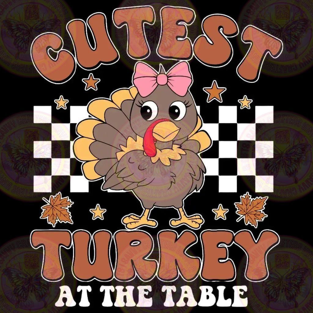 Coolest Turkey Girl White - Savvy Crafters Vinyl & Gifts