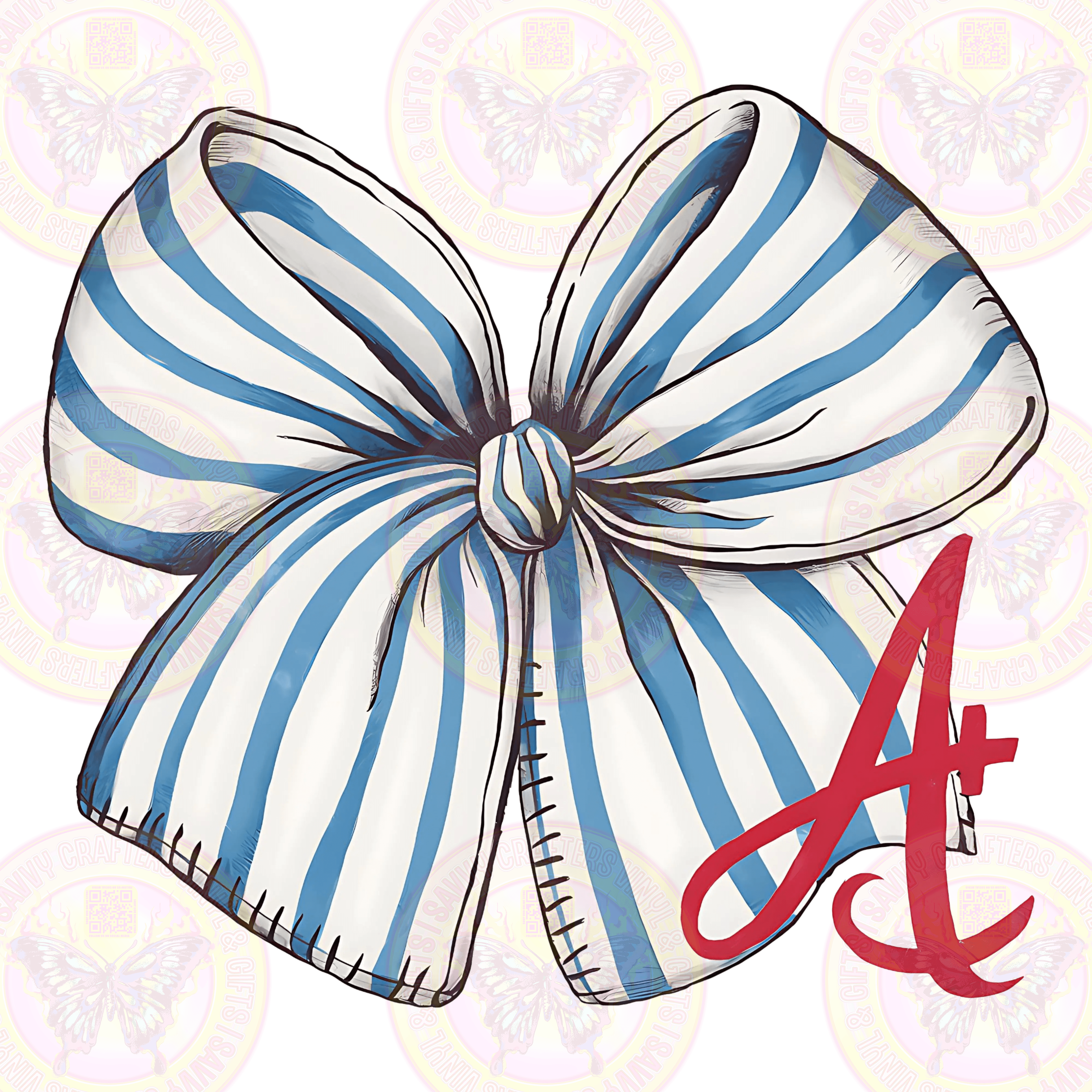 Coquette Bow Notebook Paper DTF Transfer Ready to Press - Savvy Crafters Vinyl & Gifts