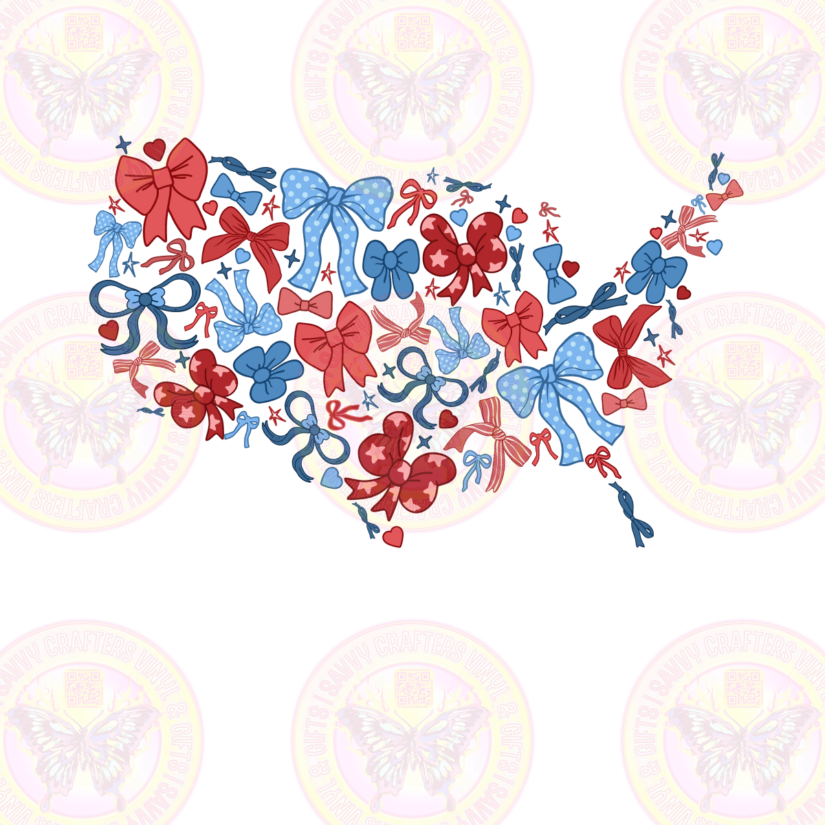 Coquette Bows Across America - Savvy Crafters Vinyl & Gifts