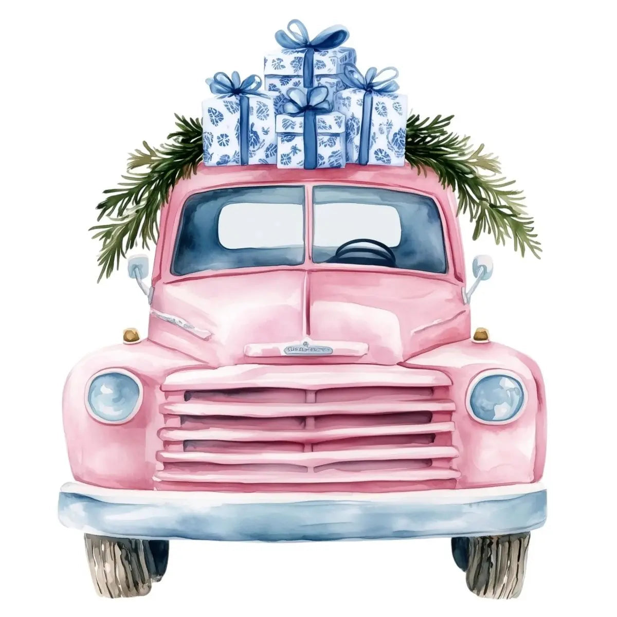 Pink Christmas Truck Vinyl Pink Christmas Truck Vinyl