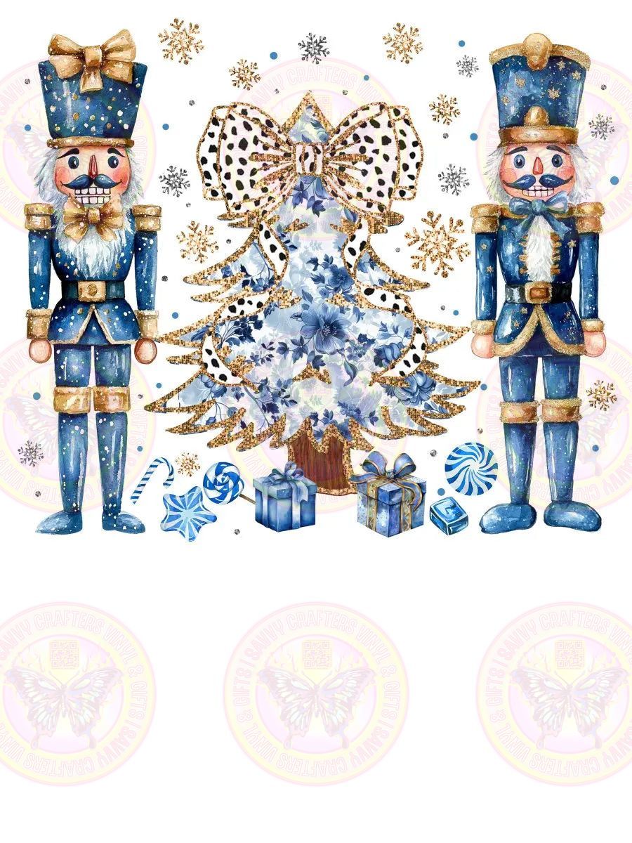 Coquette Nutcracker Blue Brush Strokes - Savvy Crafters Vinyl & Gifts