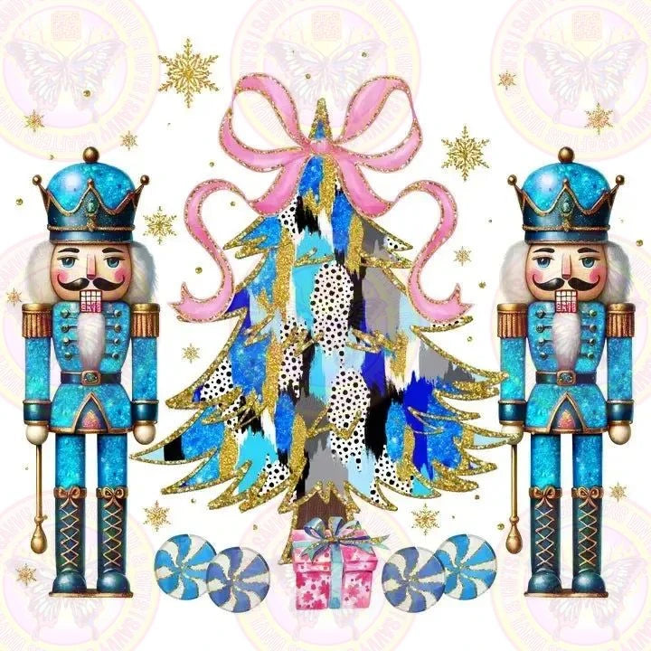 Coquette teal Nutcracker Christmas Tree - Savvy Crafters Vinyl & Gifts