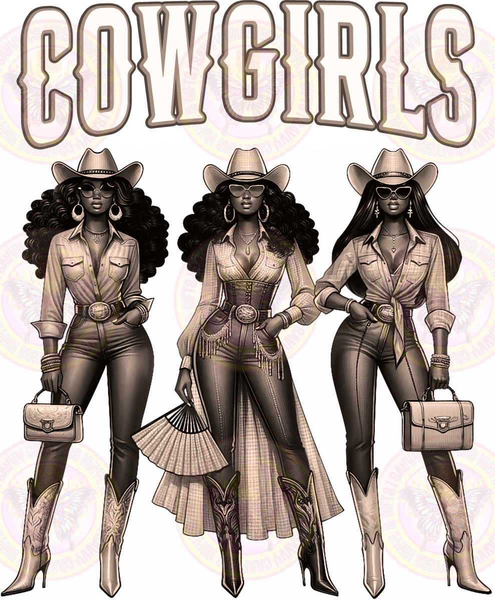 Cowgirls Tone on Tone African American - Savvy Crafters Vinyl & Gifts