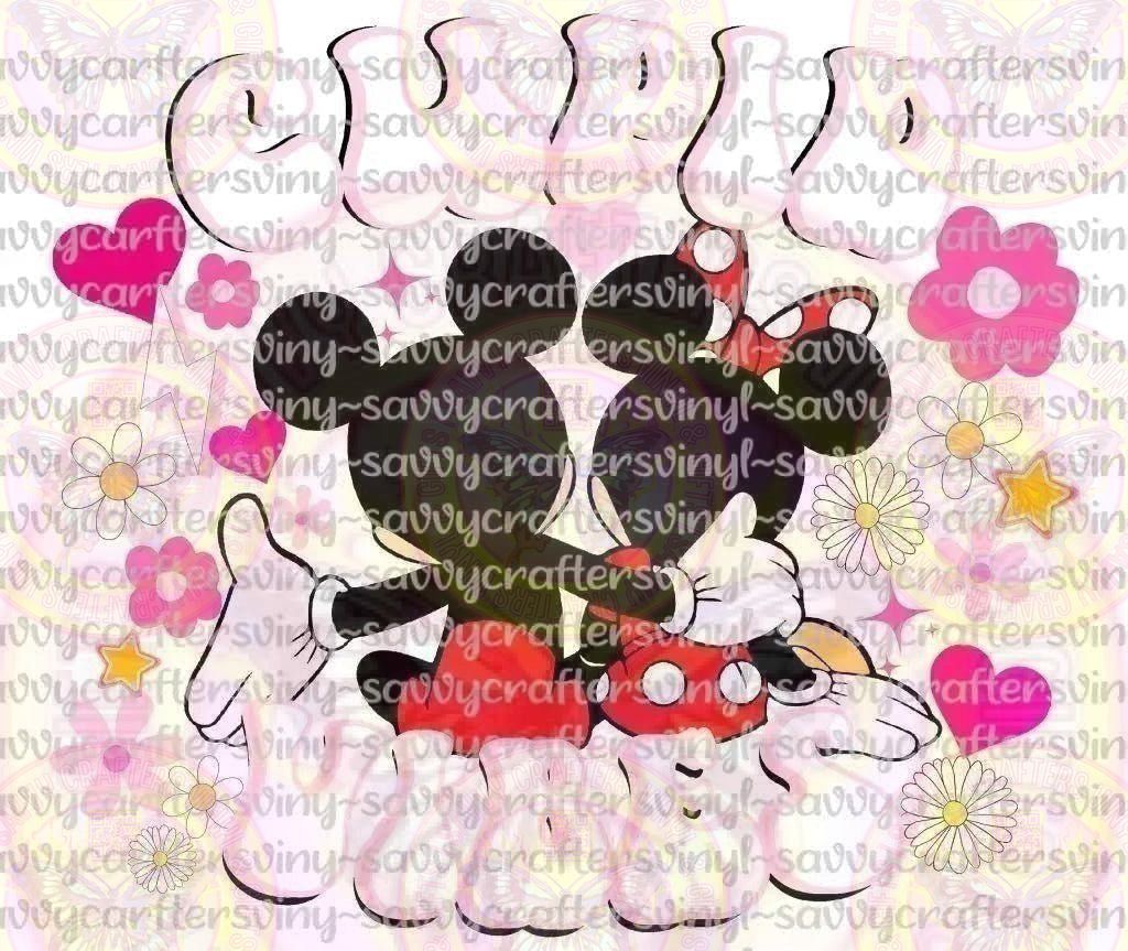 Cupid Vibes Mickey Minnie Side by side - Savvy Crafters Vinyl & Gifts