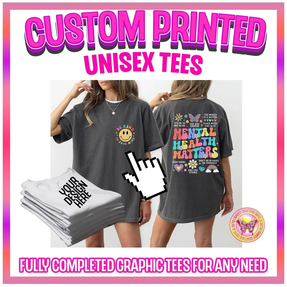 Custom Printed ADULT Unisex Tees - Savvy Crafters Vinyl & Gifts