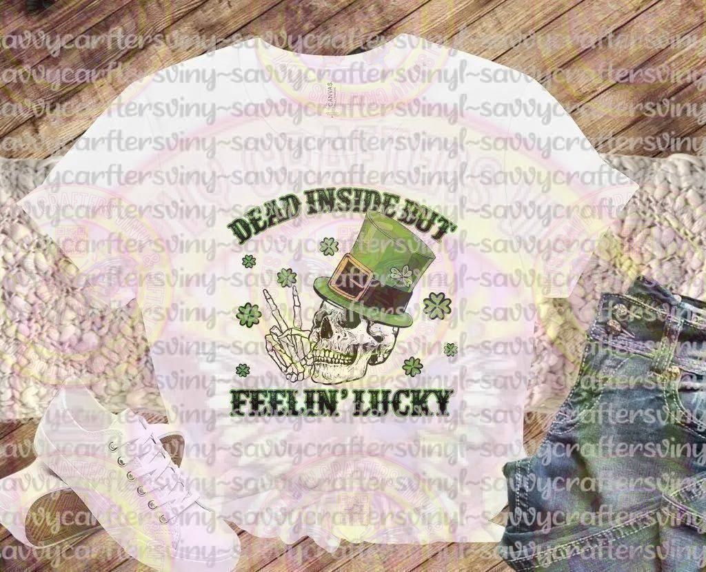 Dead Inside Skeleton St. Patrick's - Savvy Crafters Vinyl & Gifts