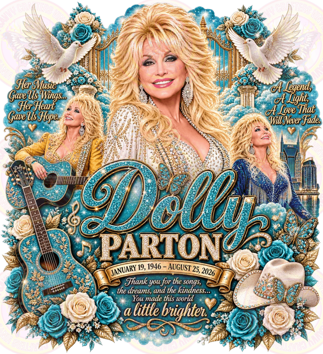 Dolly Memorial Multi Pics - Savvy Crafters Vinyl & Gifts