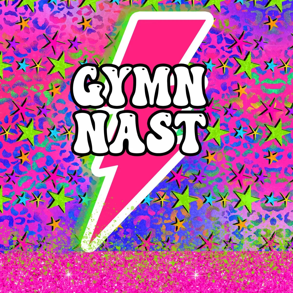 Electric Gymnast Neon Tumbler Wrap - Savvy Crafters Vinyl & Gifts