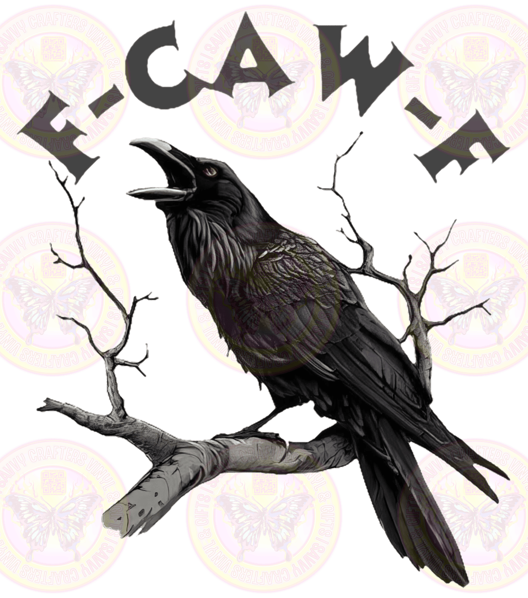 F - CAW - F Crow Halloween - Savvy Crafters Vinyl & Gifts