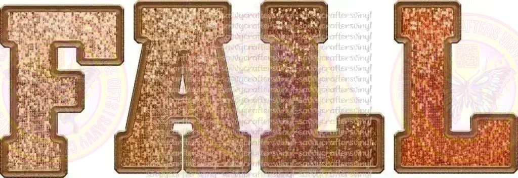 Fall Sequin Letters Faux Embroidery - Savvy Crafters Vinyl & Gifts