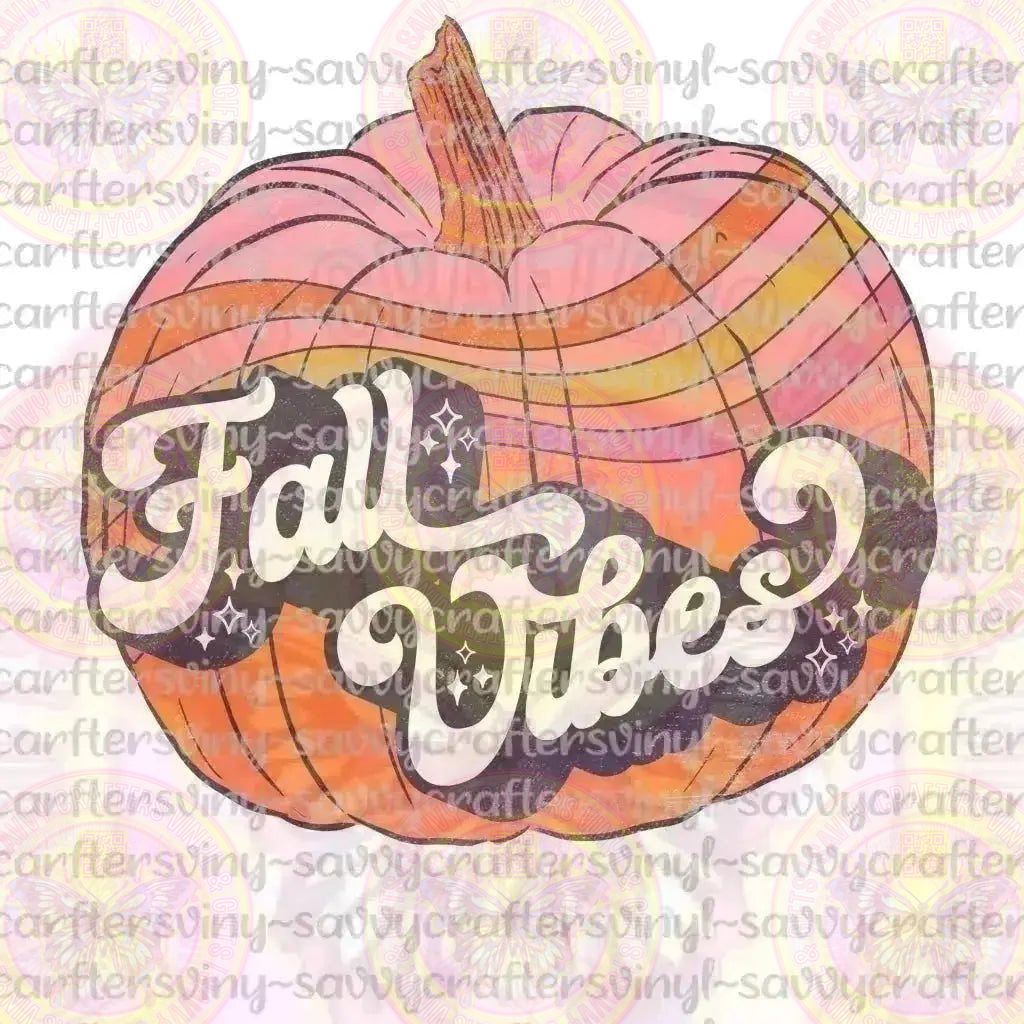 Fall Vibes Retro Pumpkin 2 - Savvy Crafters Vinyl & Gifts
