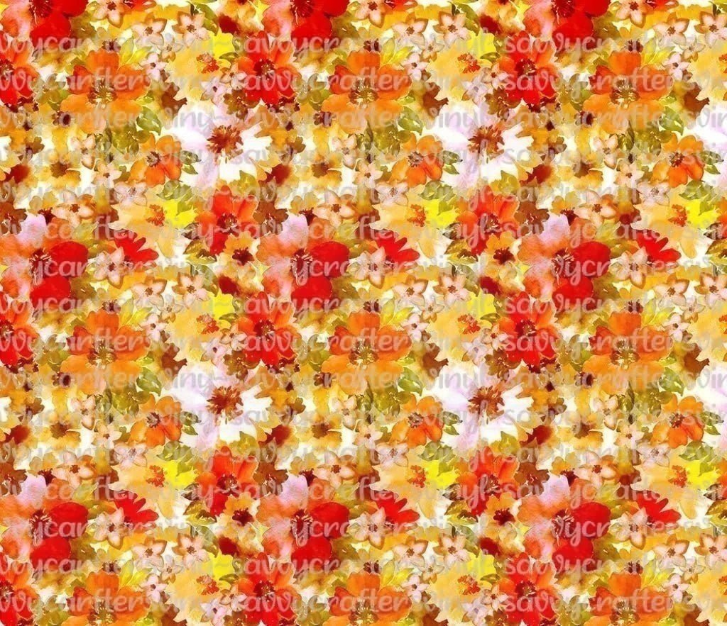 Fall Watercolor Floral - Savvy Crafters Vinyl & Gifts