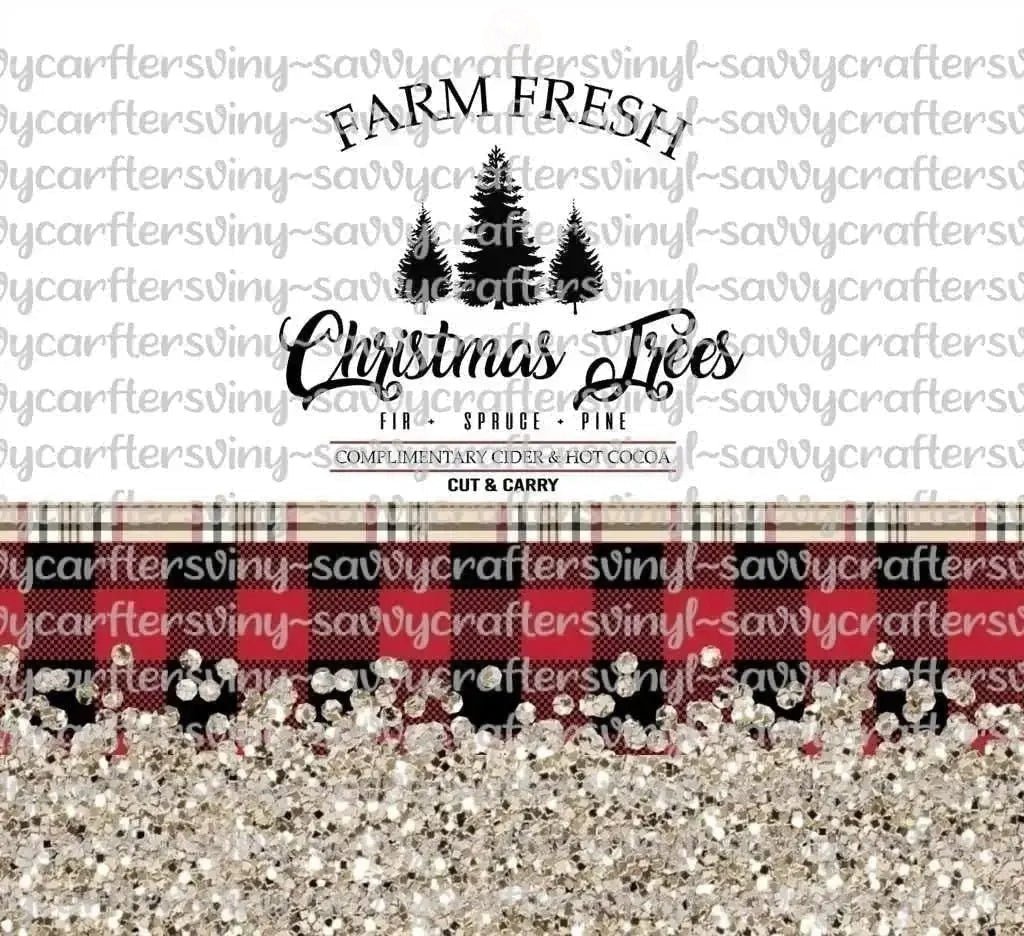 Farm Fresh Plaid Glitter Straight Wrap 20oz - Savvy Crafters Vinyl & Gifts