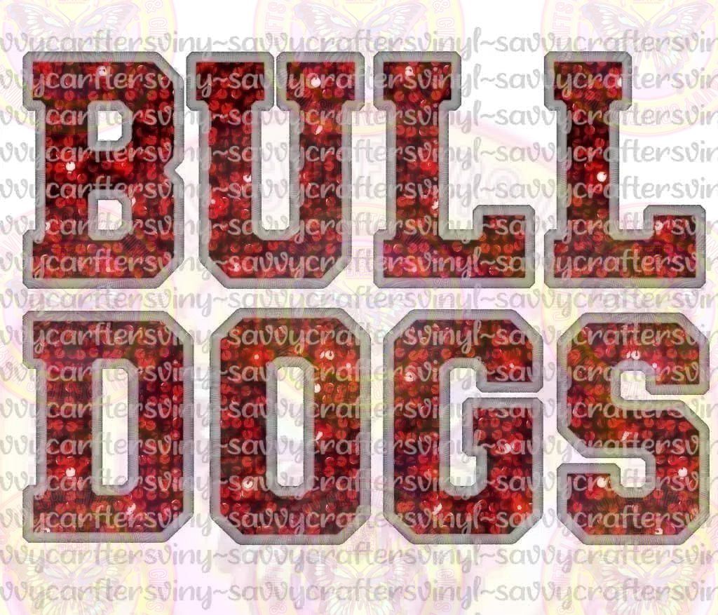 Faux Sequin Bulldogs - Savvy Crafters Vinyl & Gifts