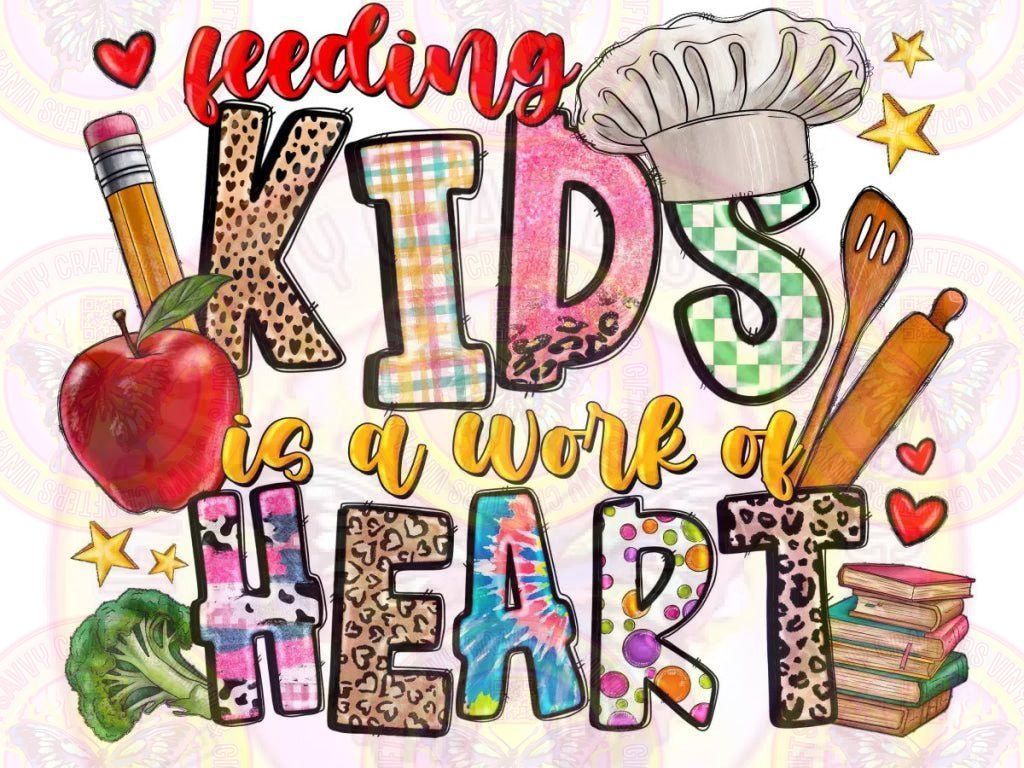 Feeding Kids Cafeteria Transfer Sublimation - Savvy Crafters Vinyl & Gifts