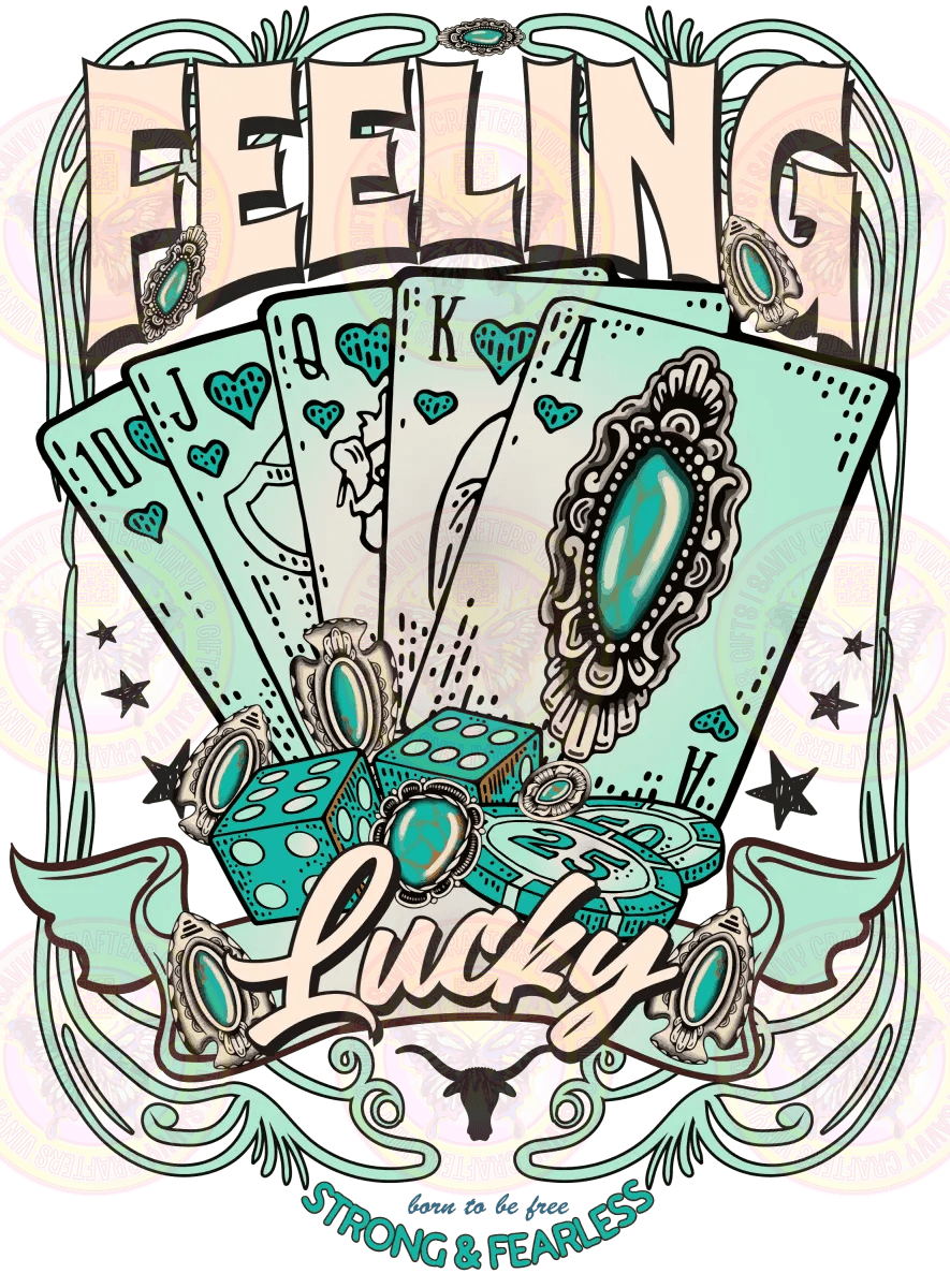 Feeling Lucky Western with pocket - Savvy Crafters Vinyl & Gifts