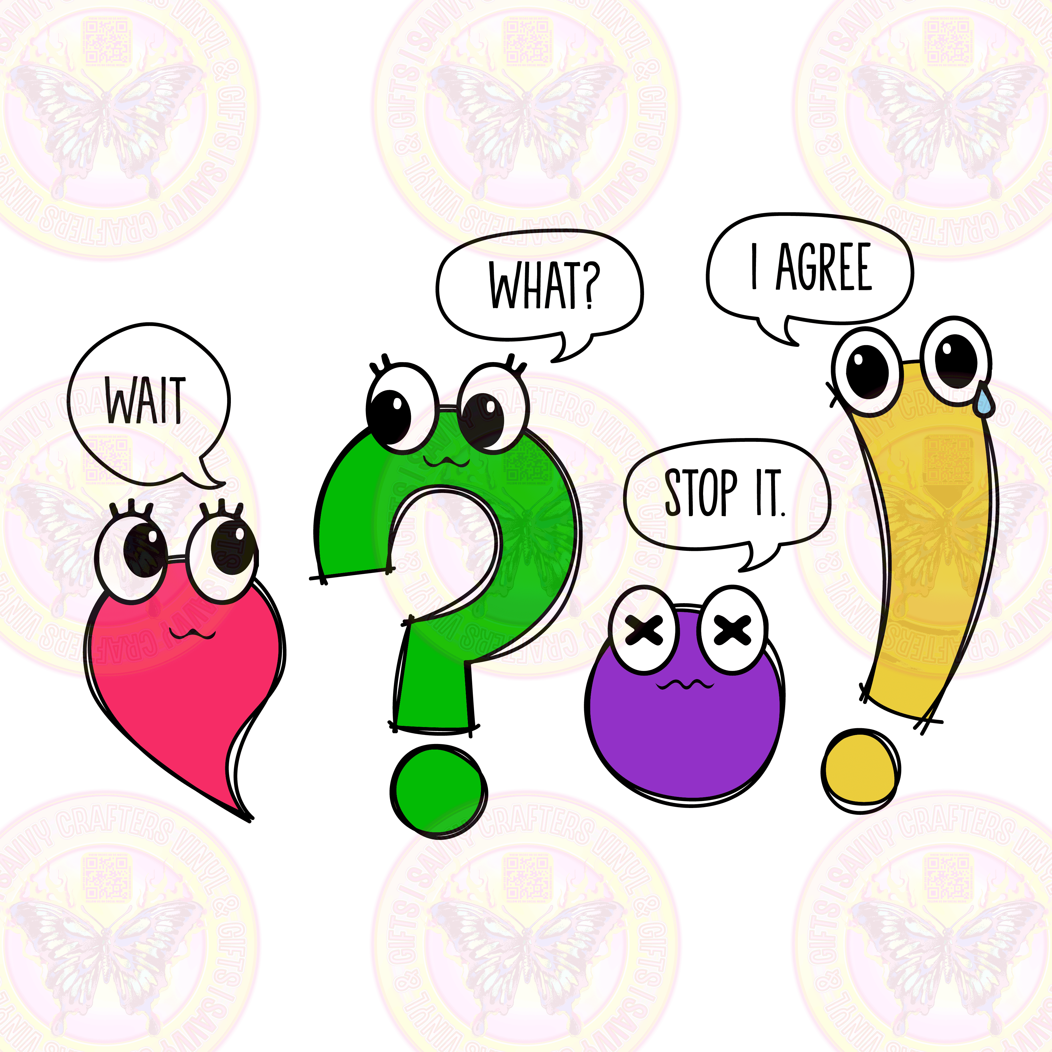 Feelings About School Punctuations - Savvy Crafters Vinyl & Gifts