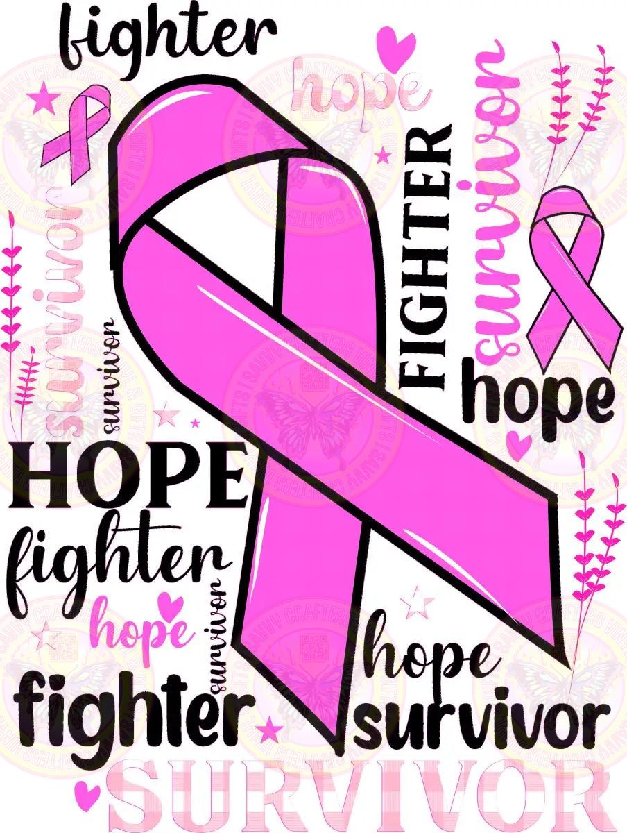 Fighter Hope Survivor DTF Transfer - Savvy Crafters Vinyl & Gifts