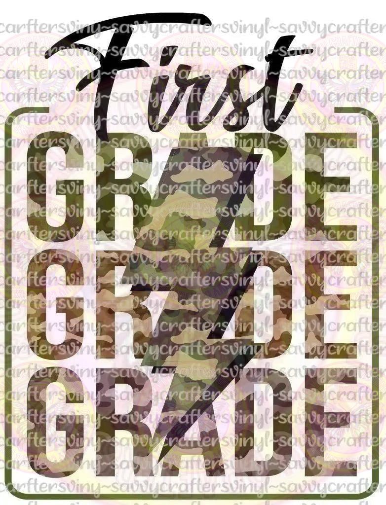 First Grade Camo - Savvy Crafters Vinyl & Gifts