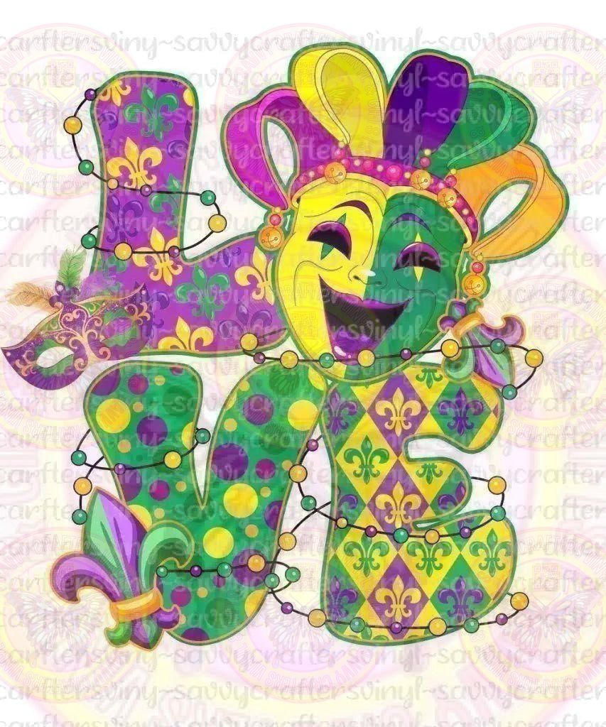 FLEUR DE LIS LOVE Mardi Gras - Savvy Crafters Vinyl & Gifts