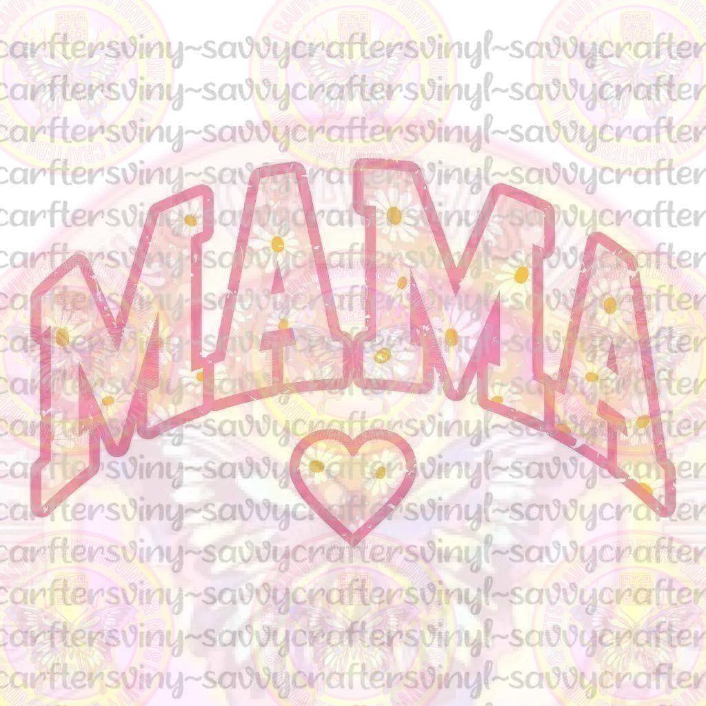 Floral MAMA Sporty Pink - Savvy Crafters Vinyl & Gifts