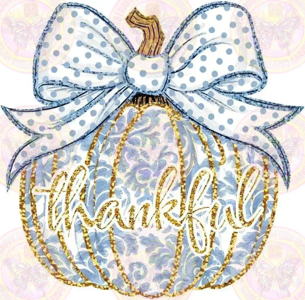 Floral Thankful Pumpkin Chinoiserie - Savvy Crafters Vinyl & Gifts