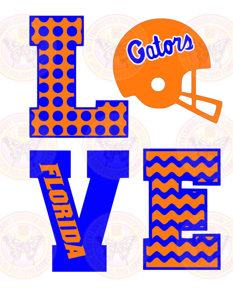 Florida Gator LOVE - Savvy Crafters Vinyl & Gifts