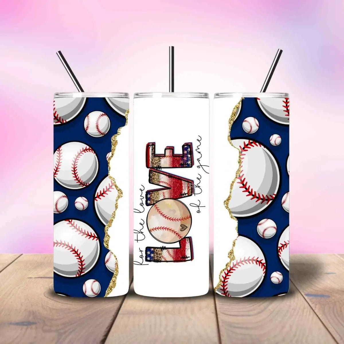 For the LOVE of the game Baseball - Fully Completed Tumbler Skinny Straight 20/30oz - Savvy Crafters Vinyl & Gifts