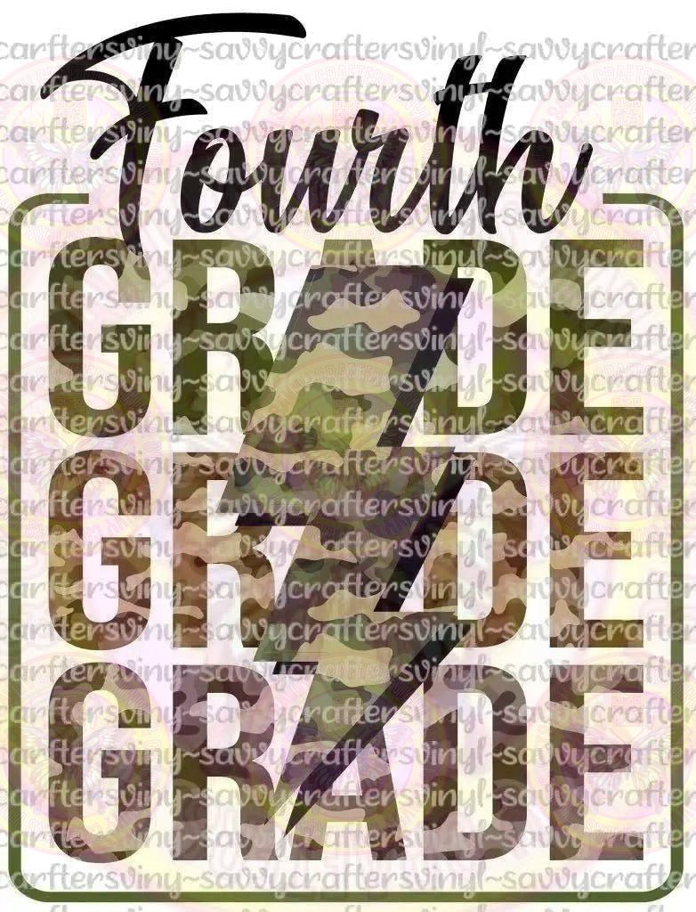 Fourth Grade Camo - Savvy Crafters Vinyl & Gifts