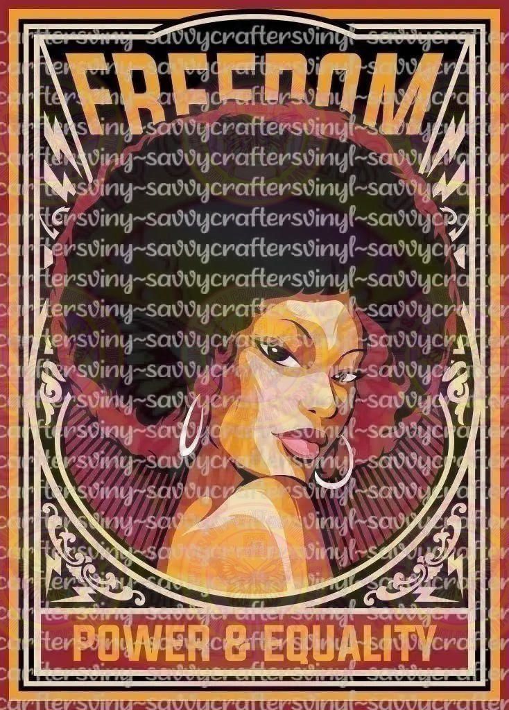 Freedom Power & Equality Angela Davis - Savvy Crafters Vinyl & Gifts