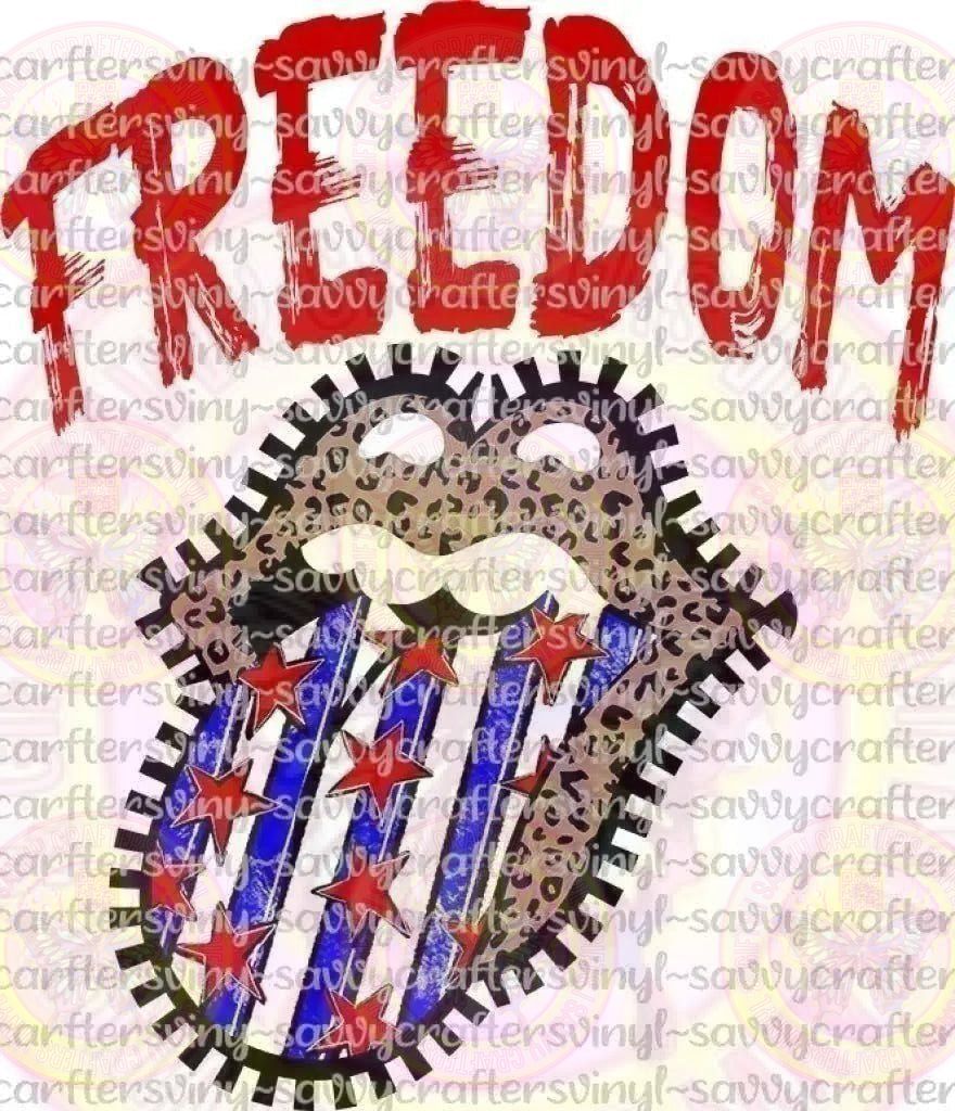 Freedom Stars and Stripes Tongue - Savvy Crafters Vinyl & Gifts