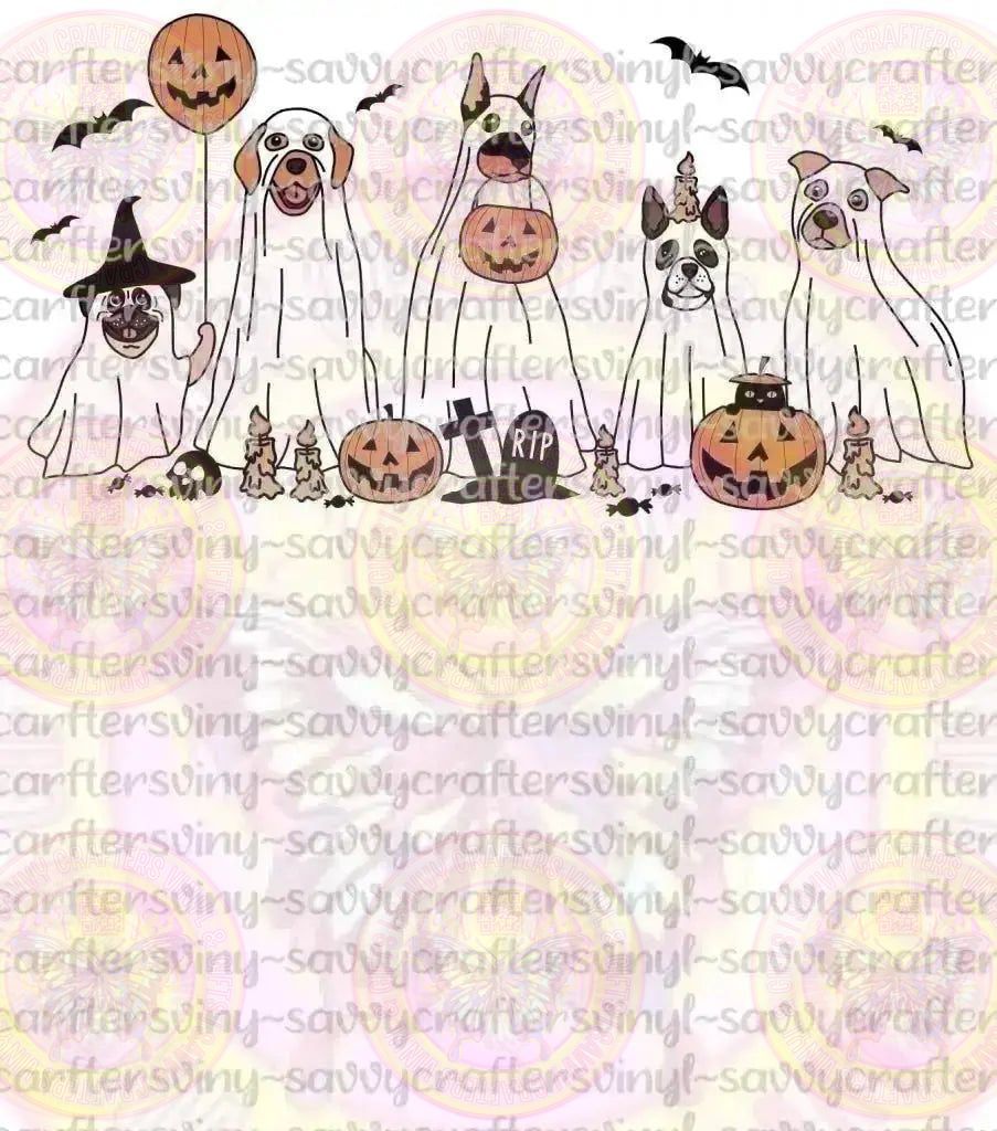 Funny Ghost Dogs Halloween - Savvy Crafters Vinyl & Gifts