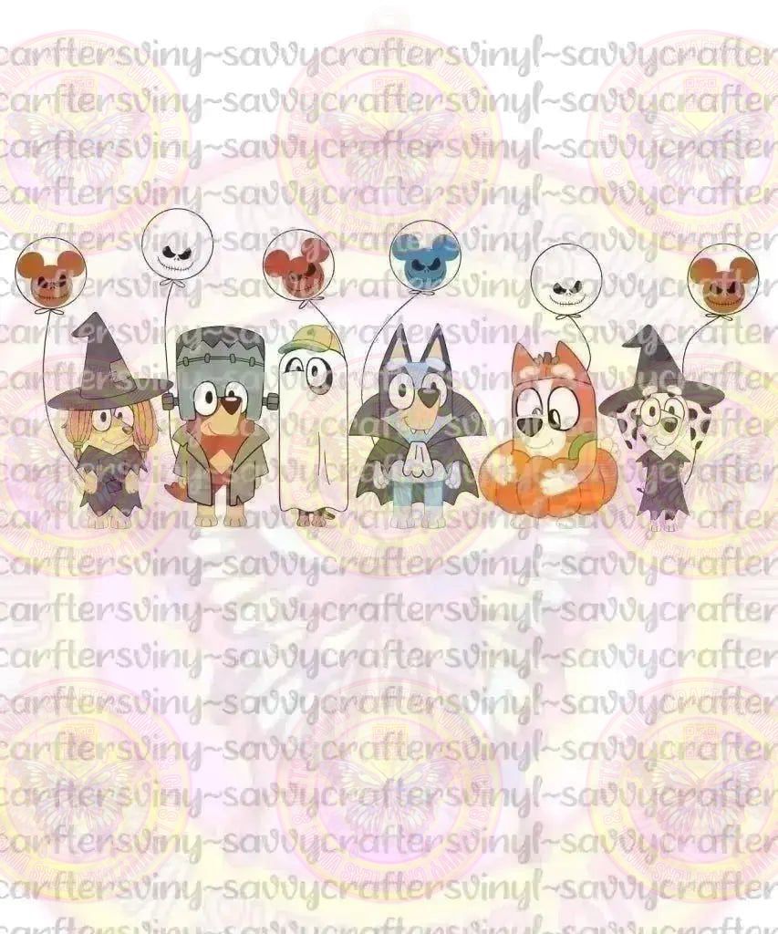 Funny TV Dogs Friends in Halloween Outfits - Savvy Crafters Vinyl & Gifts