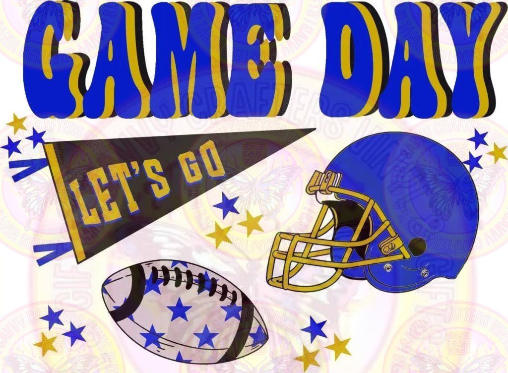 Game Day Royal Pennant Stars - Savvy Crafters Vinyl & Gifts