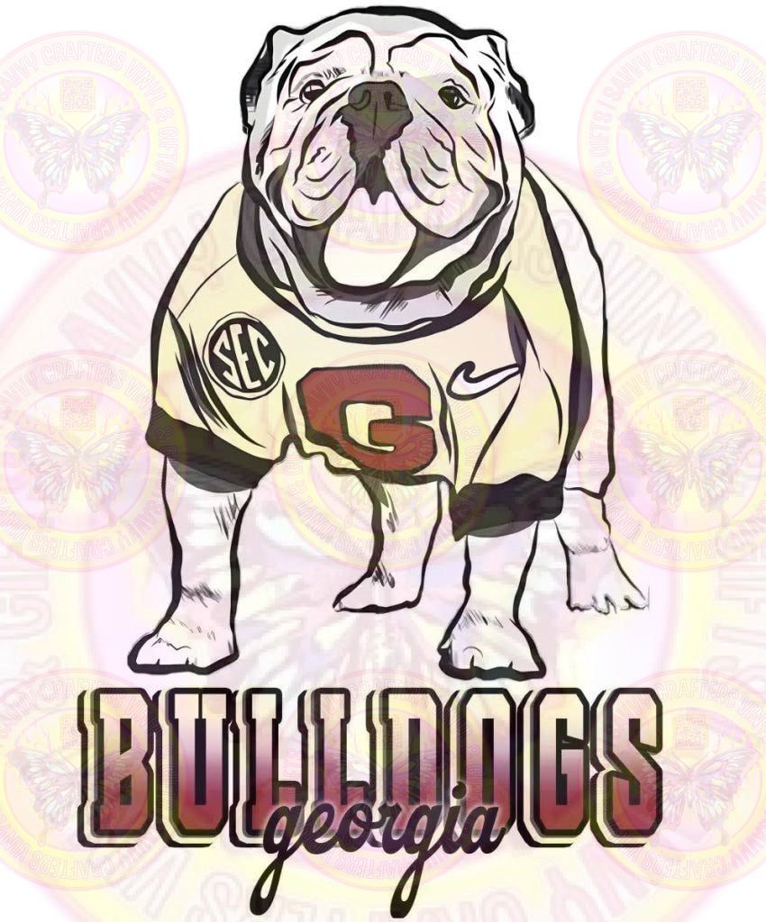 Georgia Bulldog Ombre DTF or Sublimation Transfer - Savvy Crafters Vinyl & Gifts