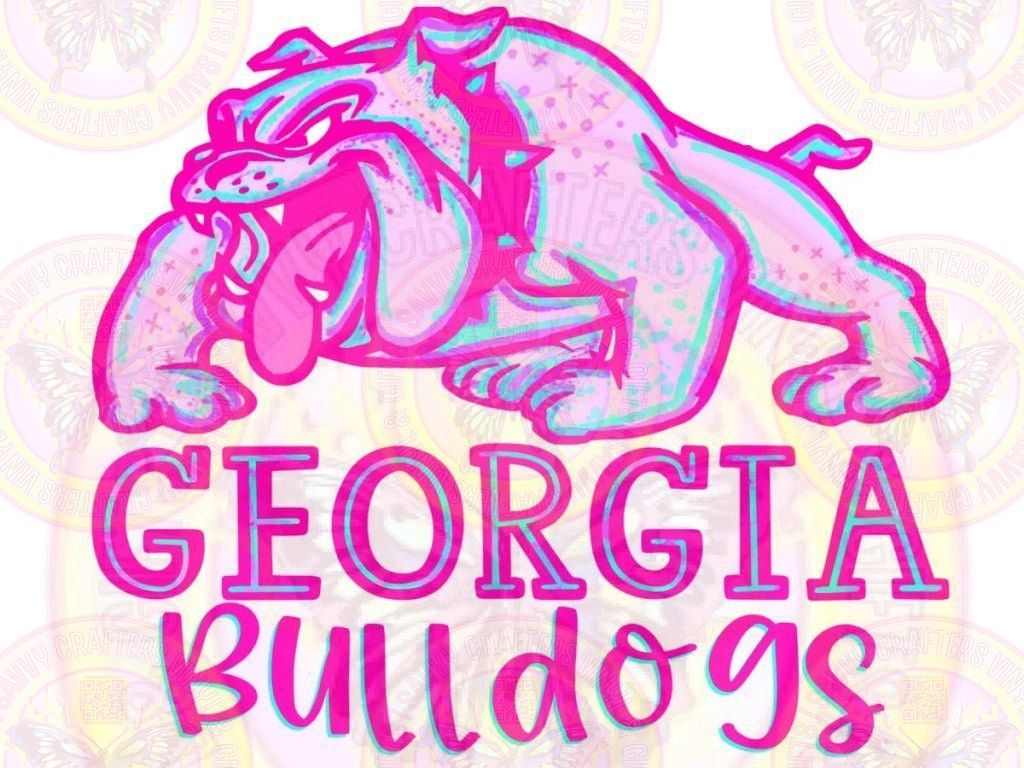 Georgia Bulldogs Pink Trendy Coquette - Savvy Crafters Vinyl & Gifts