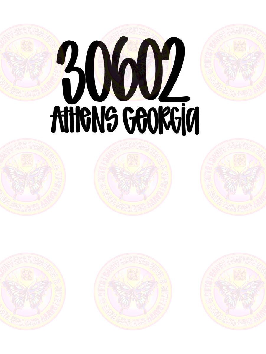 Georgia Bulldogs Preppy Trendy w/pocket zip code - Savvy Crafters Vinyl & Gifts