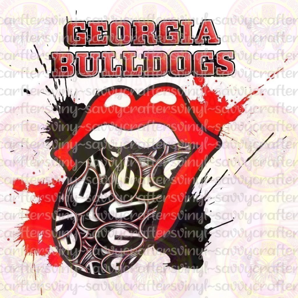 Georgia Bulldogs Tongue Splash - Savvy Crafters Vinyl & Gifts