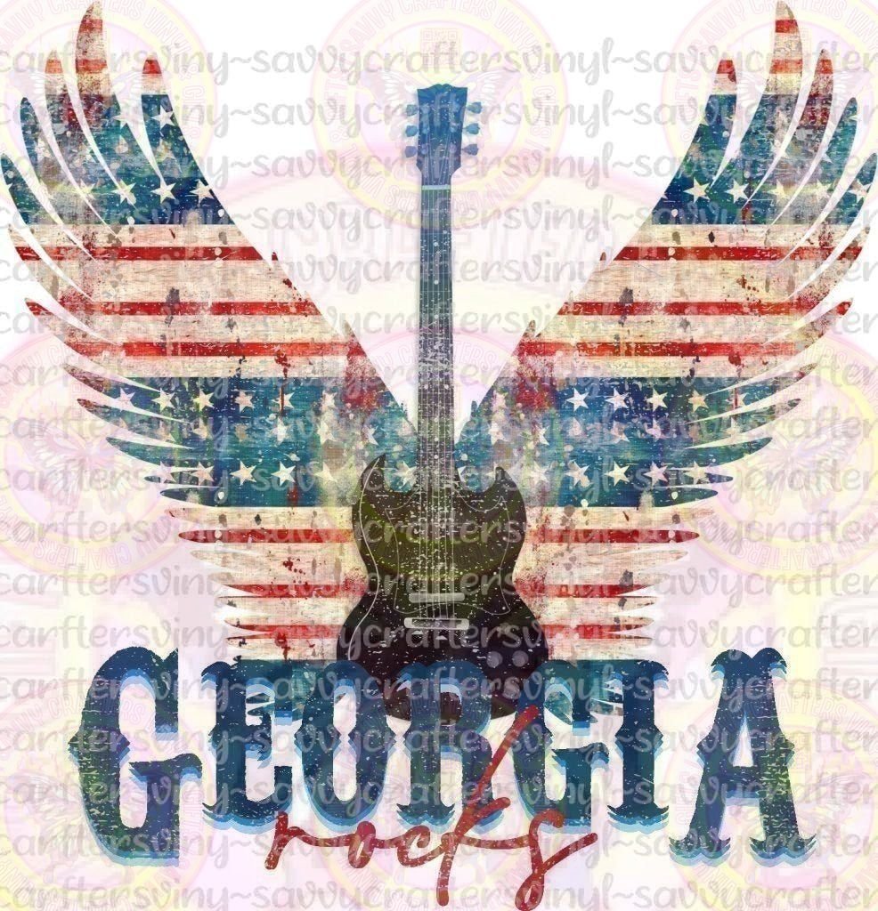 Georgia Rocks Patriotic - Savvy Crafters Vinyl & Gifts