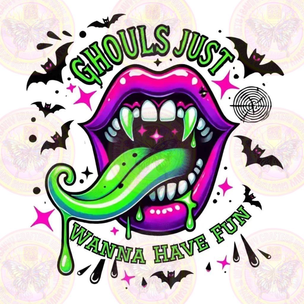 Ghouls Just Want to Have Fun w/pocket - Savvy Crafters Vinyl & Gifts