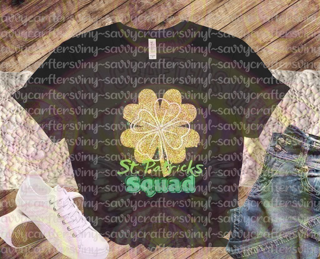 Glitter Clover St. Patrick's Squad - Savvy Crafters Vinyl & Gifts