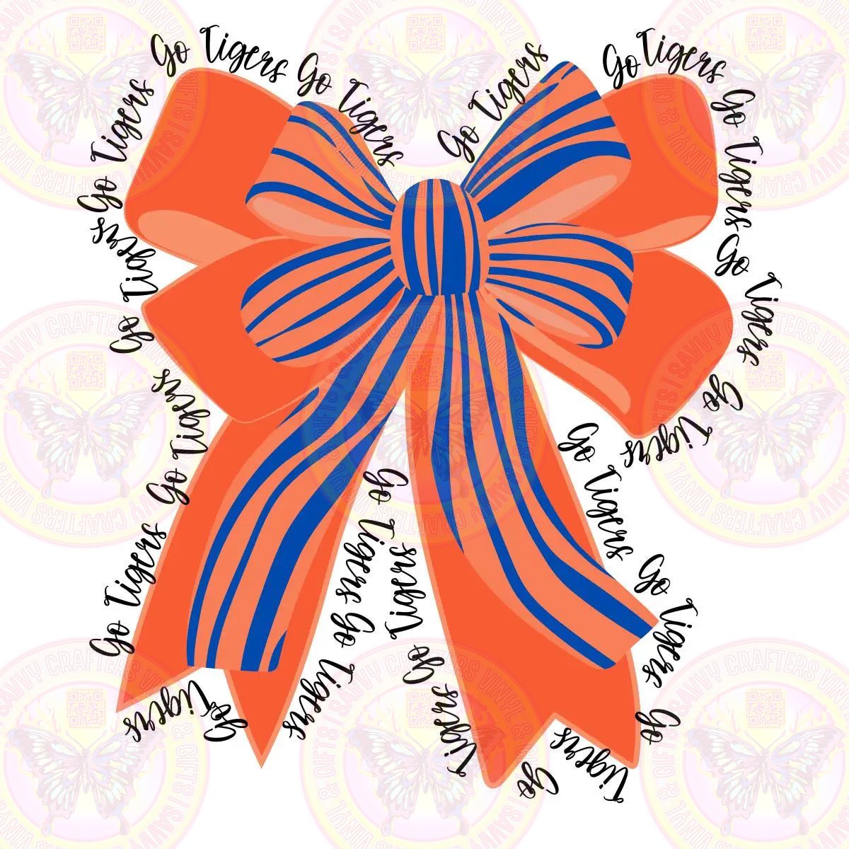 Go Tigers Coquette Bow - Savvy Crafters Vinyl & Gifts