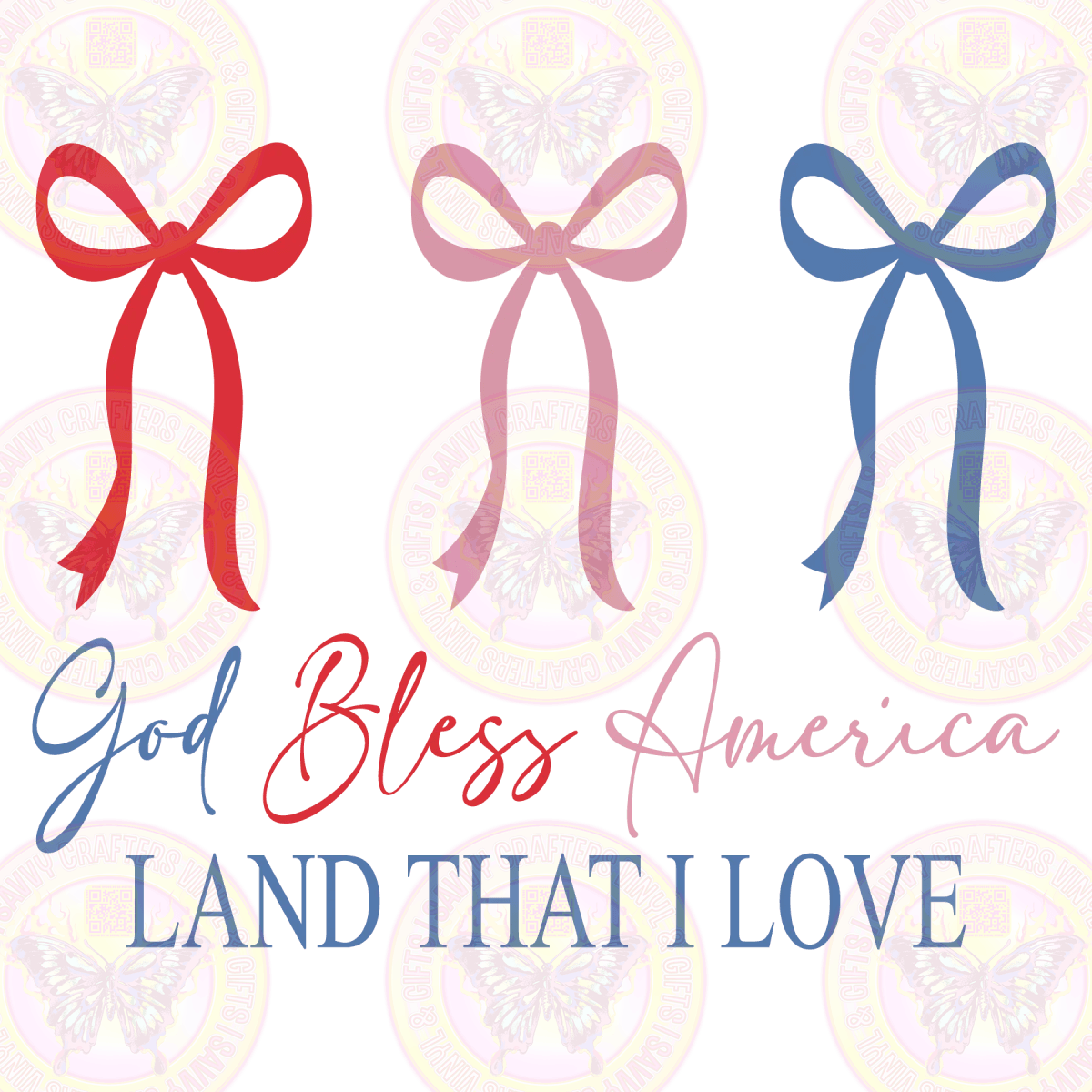 God Bless America Coquette Bows - Savvy Crafters Vinyl & Gifts