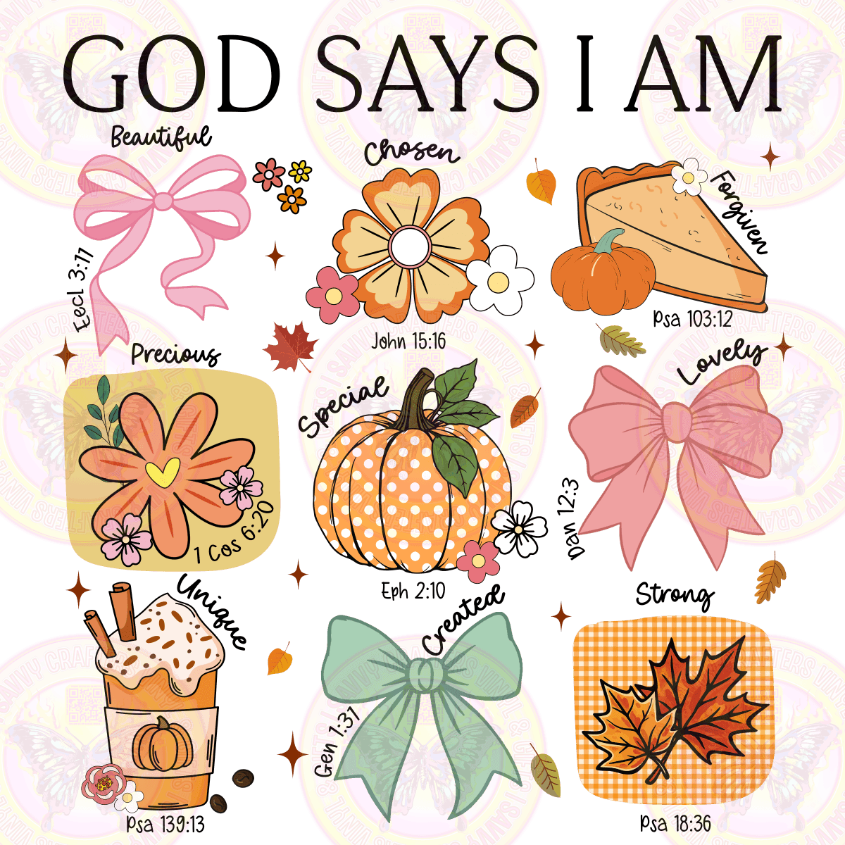 Gods Say's I am Retro Thanksgiving - Savvy Crafters Vinyl & Gifts
