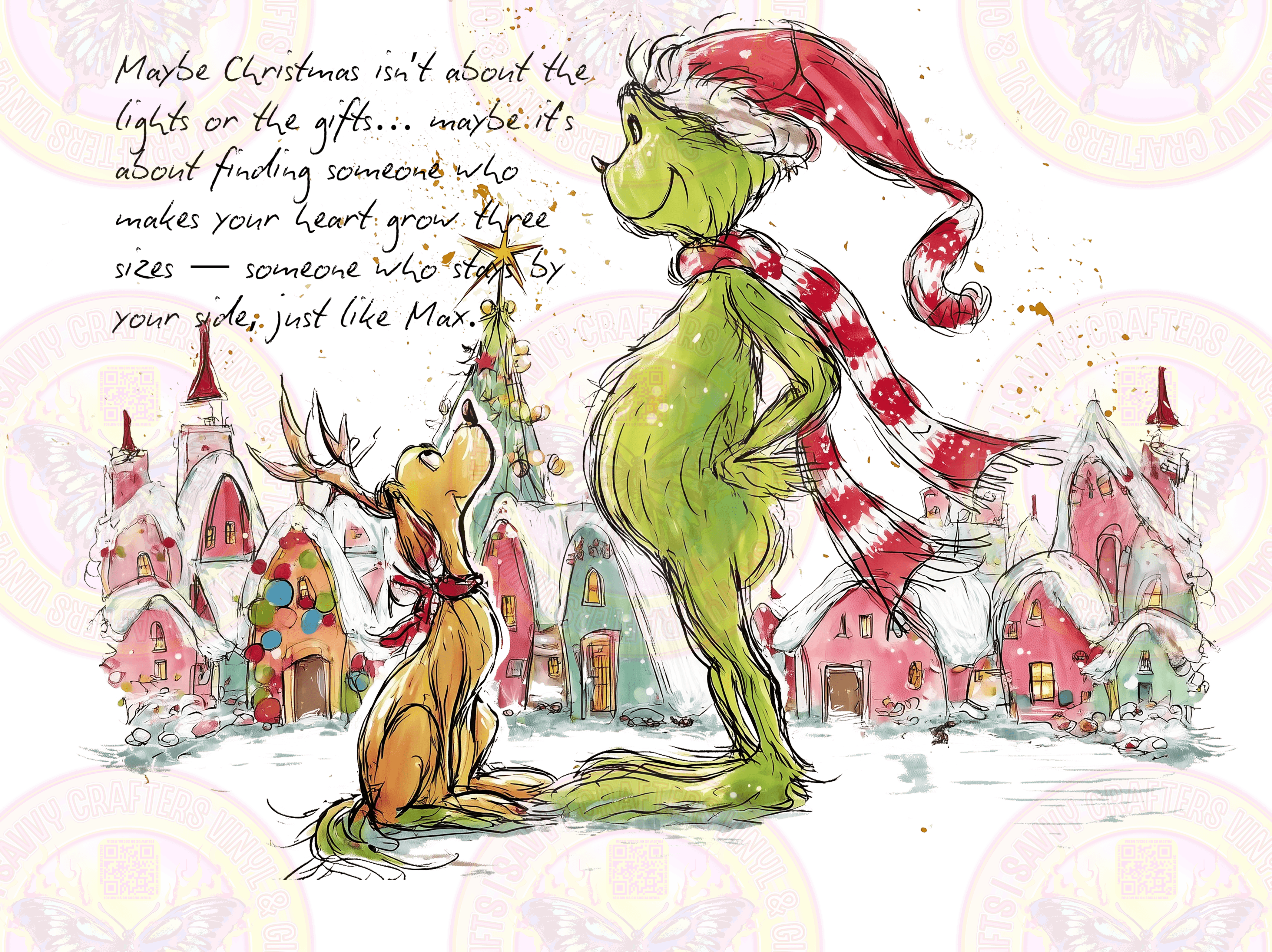 Just Like Max Grinchmas Illustration Christmas Savvy Crafters Vinyl & Gifts